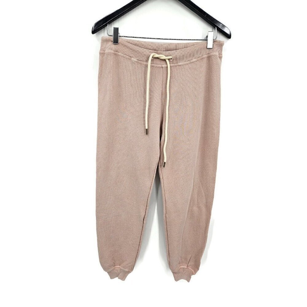 New The Great Knits Cropped Sweatpant Womens 0 0-2 Carnation Pink Cotton